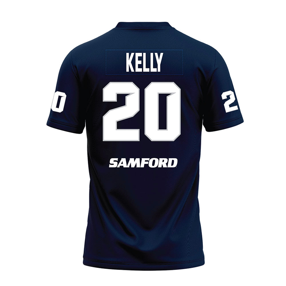 Samford - NCAA Football : Micah Kelly - Navy Premium Football Jersey-1