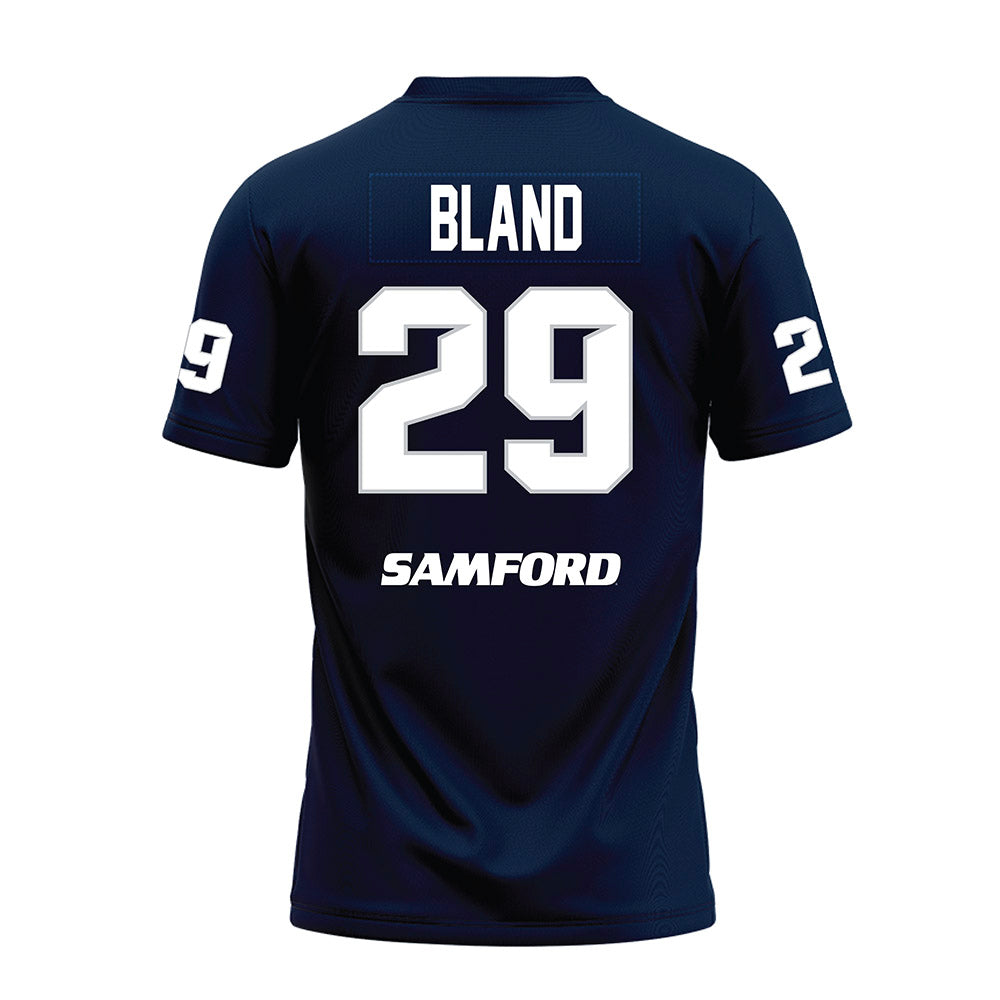 Samford - NCAA Football : Cameron Bland - Navy Premium Football Jersey-1