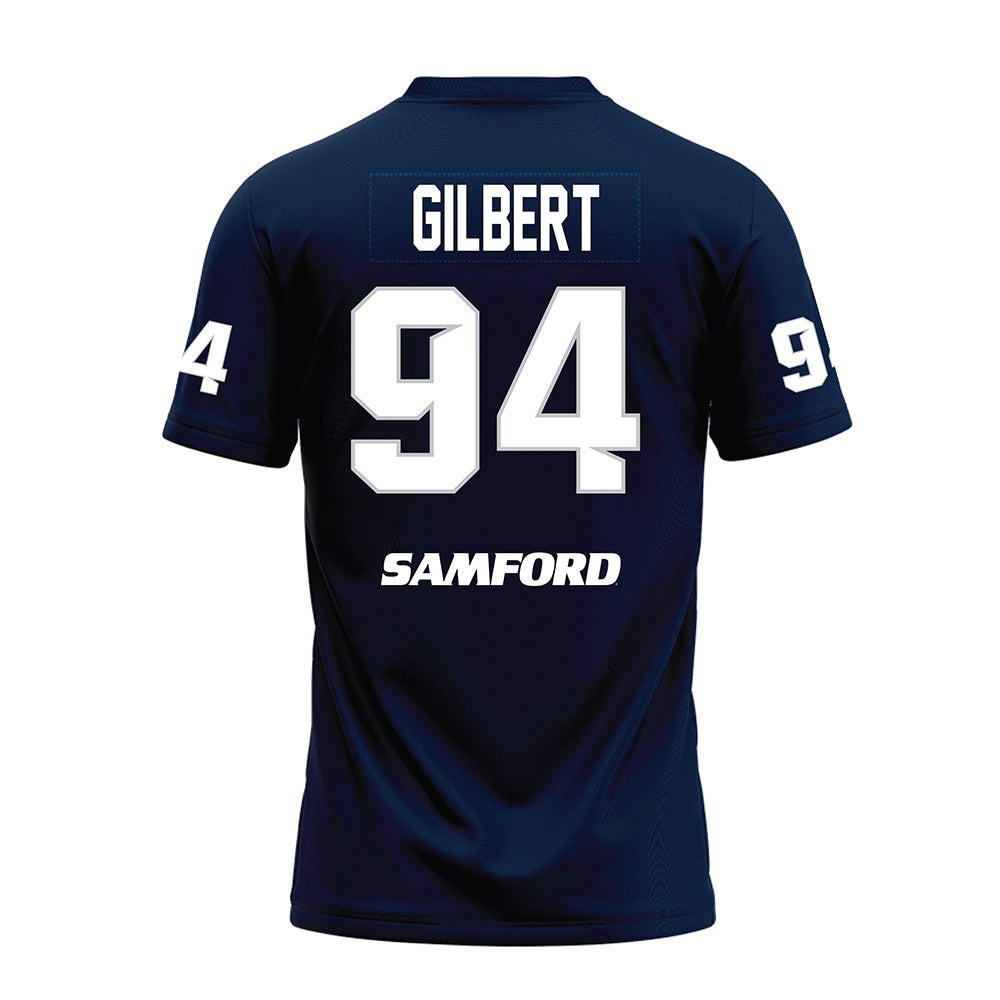 Samford - NCAA Football : Makhi Gilbert - Navy Premium Football Jersey-1