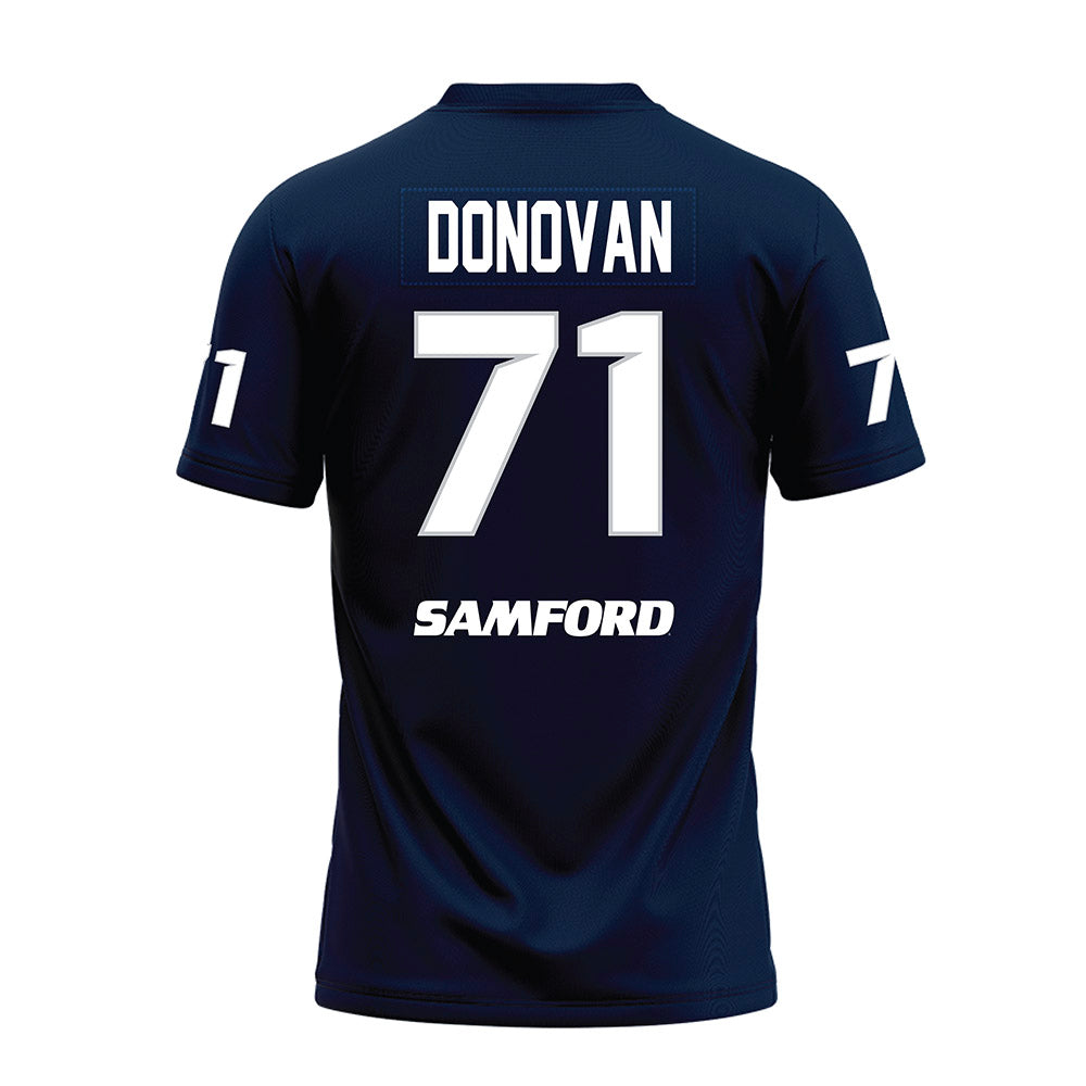 Samford - NCAA Football : Carson Donovan - Navy Premium Football Jersey-1
