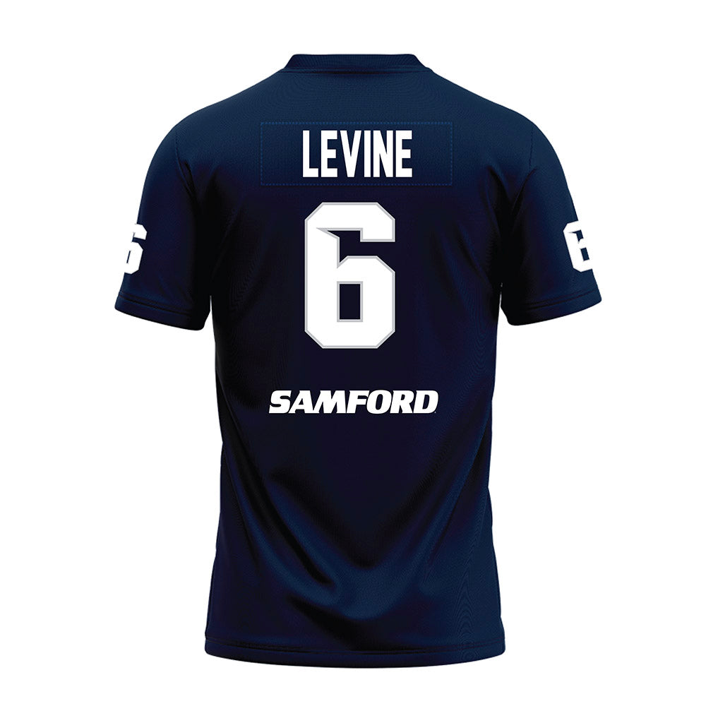 Samford - NCAA Football : Ben Levine - Navy Premium Football Jersey-1