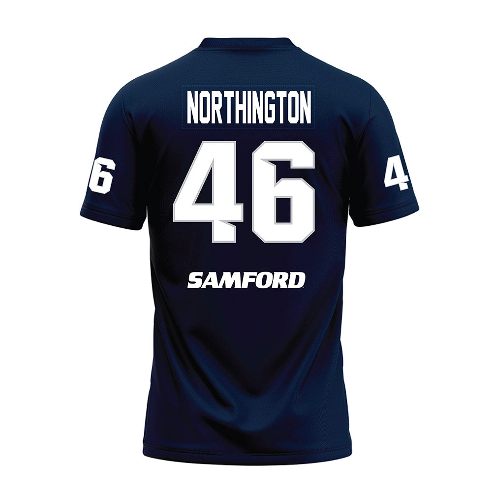 Samford - NCAA Football : Trustin Northington - Navy Premium Football Jersey-1