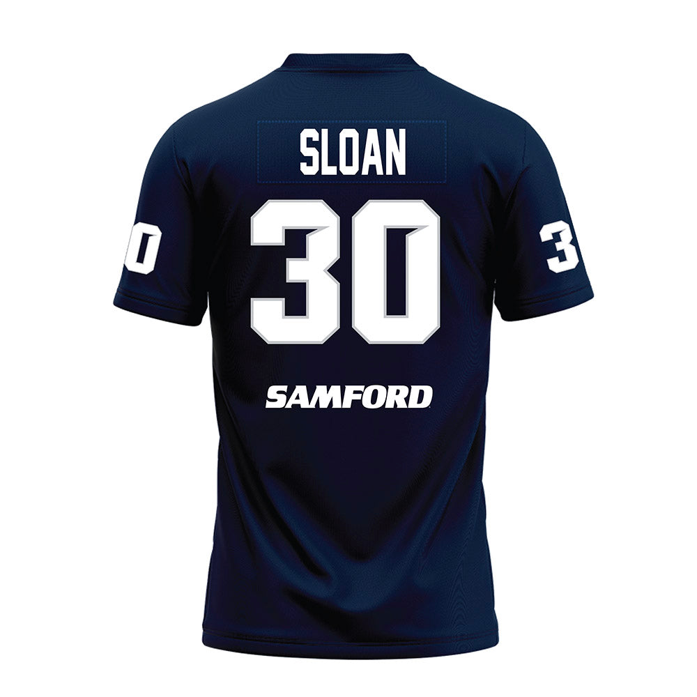Samford - NCAA Football : Carson Sloan - Navy Premium Football Jersey-1