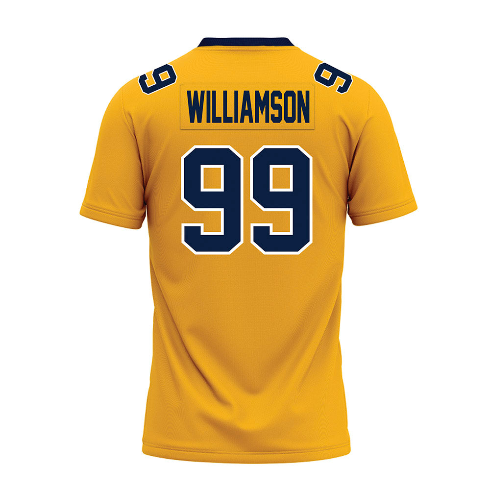 AU - NCAA Football : Khadin Williamson - Gold Premium Football Jersey-1