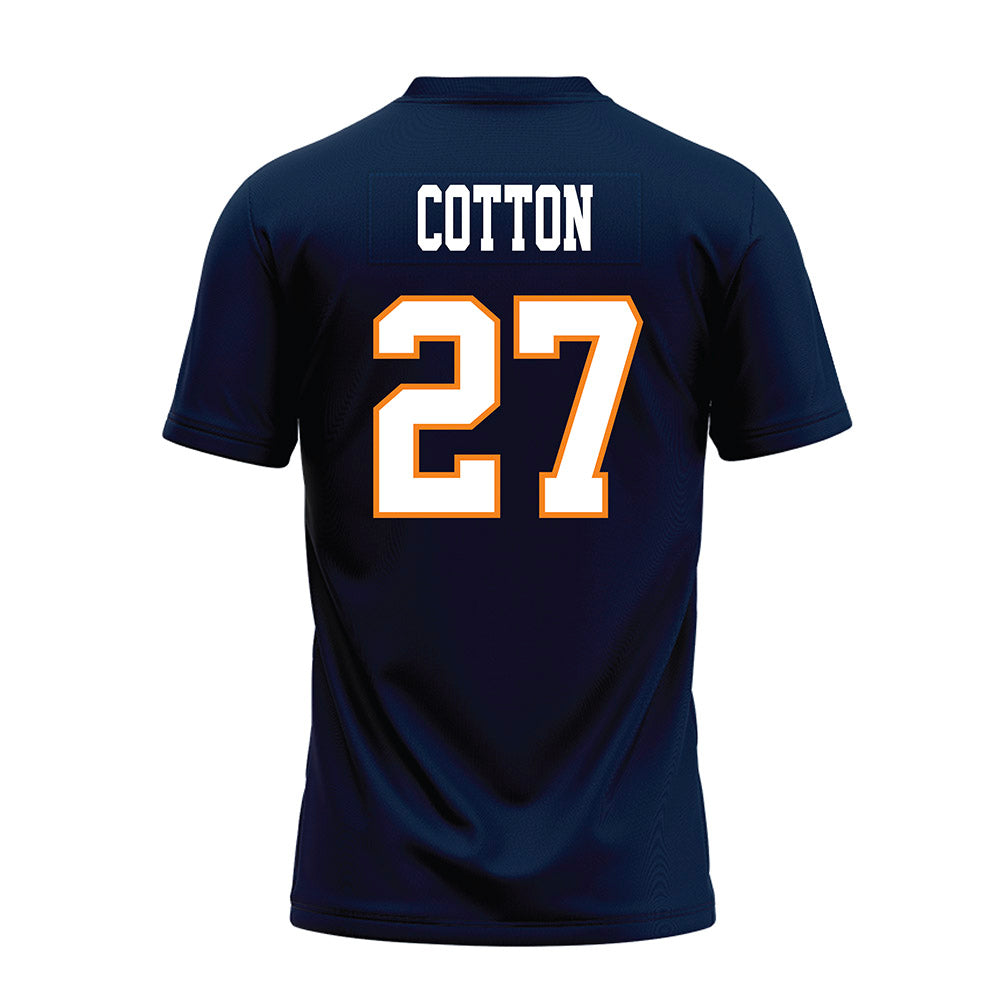 UT Martin - NCAA Football : Trey Cotton - Blue Premium Football Jersey-1