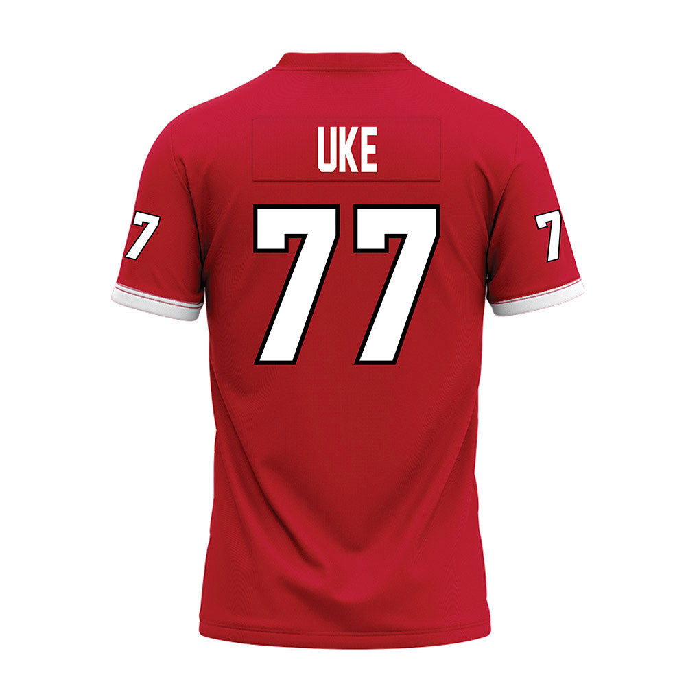 Miami of Ohio - NCAA Football : Austin Uke - 2023 Red Premium Football Jersey-1