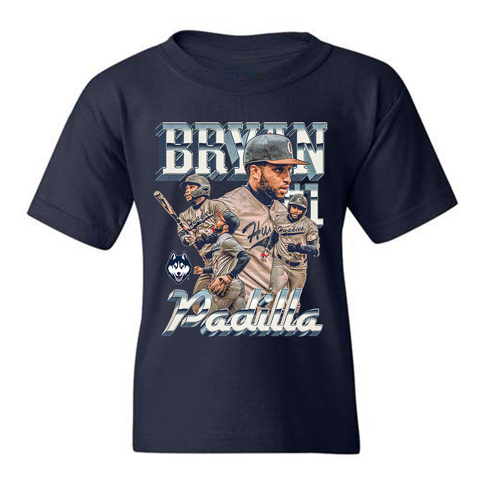 UConn - NCAA Baseball : Bryan Padilla - Player Collage Youth T-Shirt