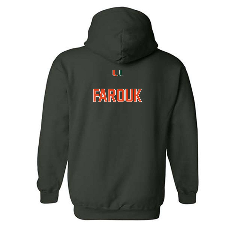 Miami - NCAA Men's Swimming & Diving : Mohamed Farouk - Classic Shersey Hooded Sweatshirt-1