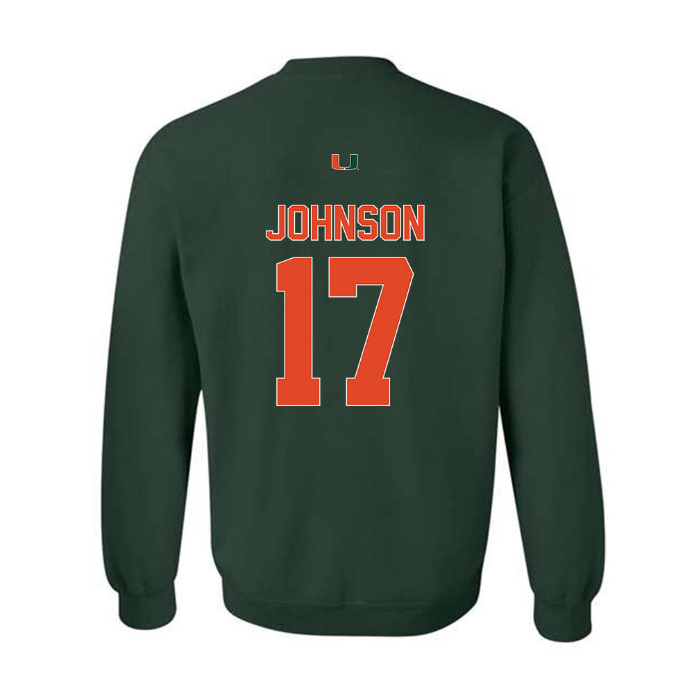 Miami - NCAA Football : Tony Johnson - Classic Shersey Crewneck Sweatshirt-1