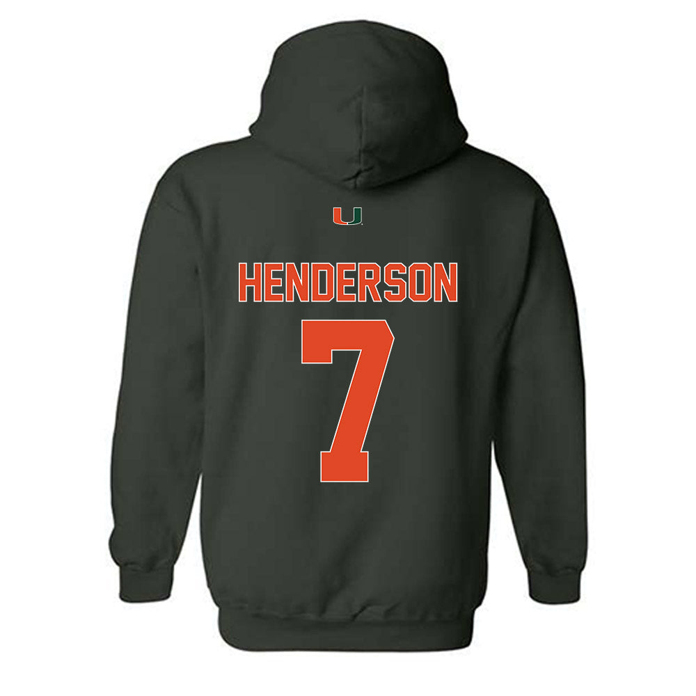 Miami - NCAA Men's Basketball : Shelton Henderson - Classic Shersey Hooded Sweatshirt-1