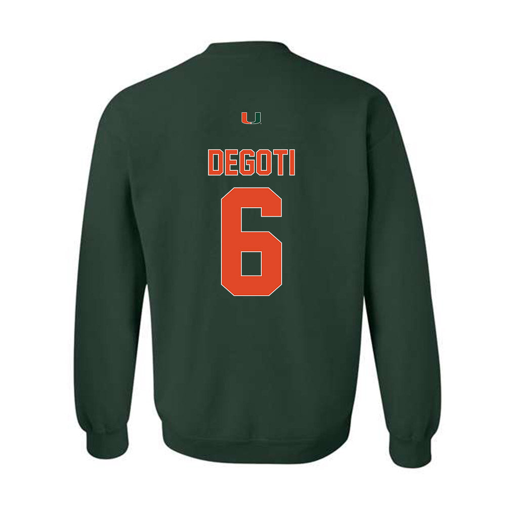 Miami - NCAA Baseball : Brandon DeGoti - Classic Shersey Crewneck Sweatshirt-1
