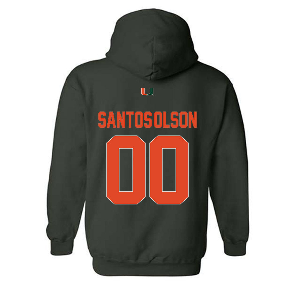 Miami - NCAA Baseball : Sebastian Santos-Olson - Classic Shersey Hooded Sweatshirt-1