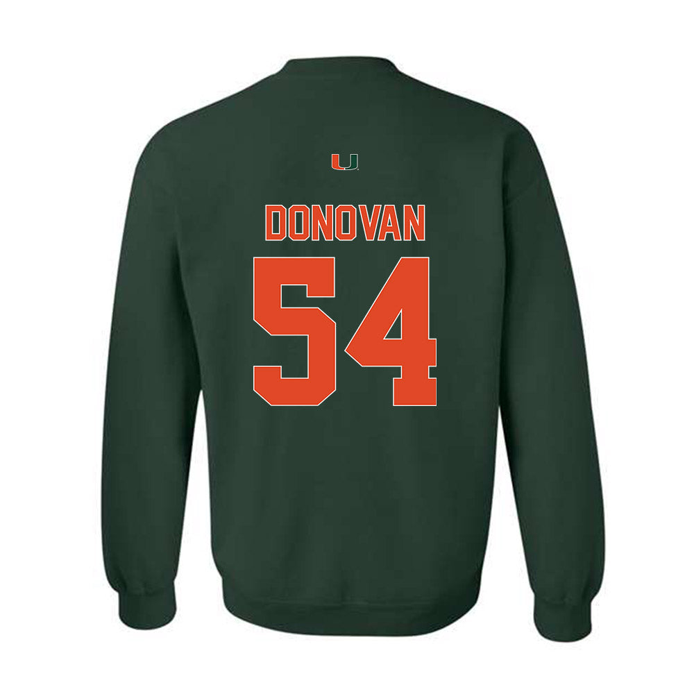Miami - NCAA Football : Michael Donovan - Classic Shersey Crewneck Sweatshirt-1
