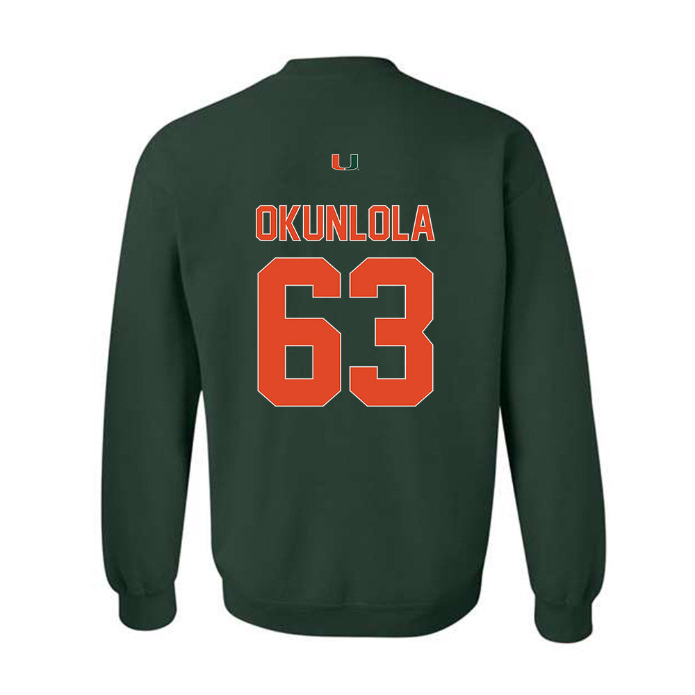 Miami - NCAA Football : Samson Okunlola - Classic Shersey Crewneck Sweatshirt-1