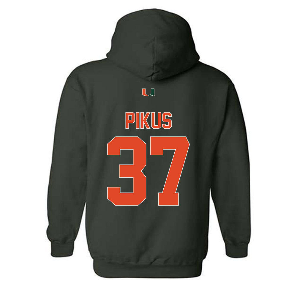 Miami - NCAA Football : Henry Pikus - Classic Shersey Hooded Sweatshirt-1