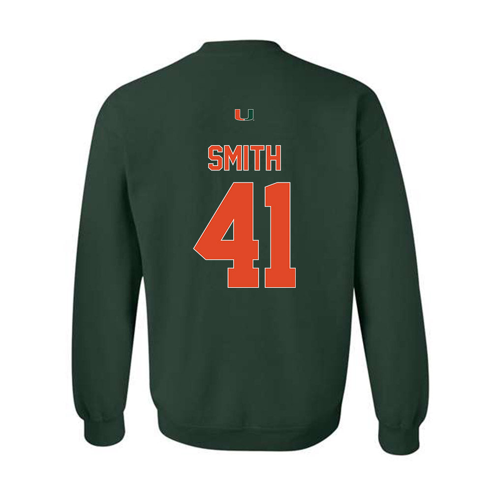 Miami - NCAA Football : Chase Smith - Classic Shersey Crewneck Sweatshirt-1