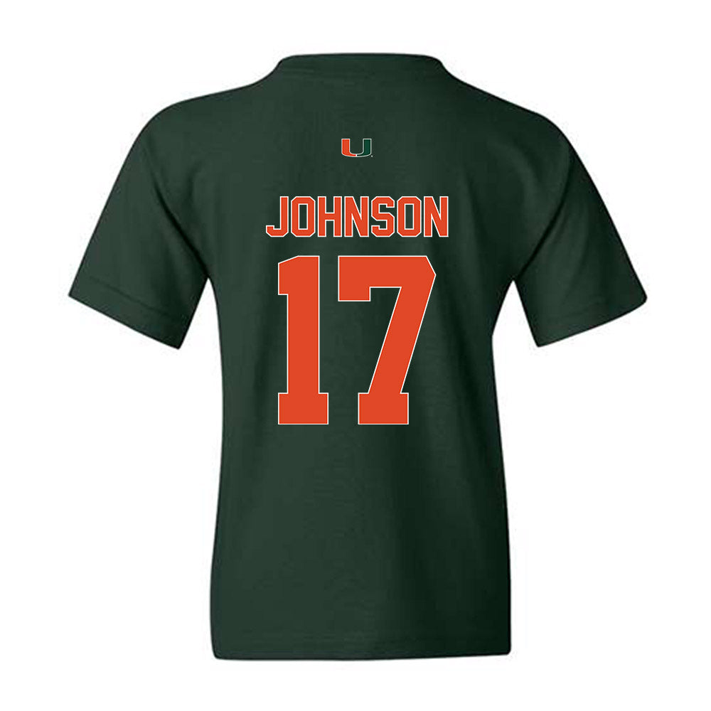Miami - NCAA Football : Tony Johnson - Classic Shersey Youth T-Shirt-1