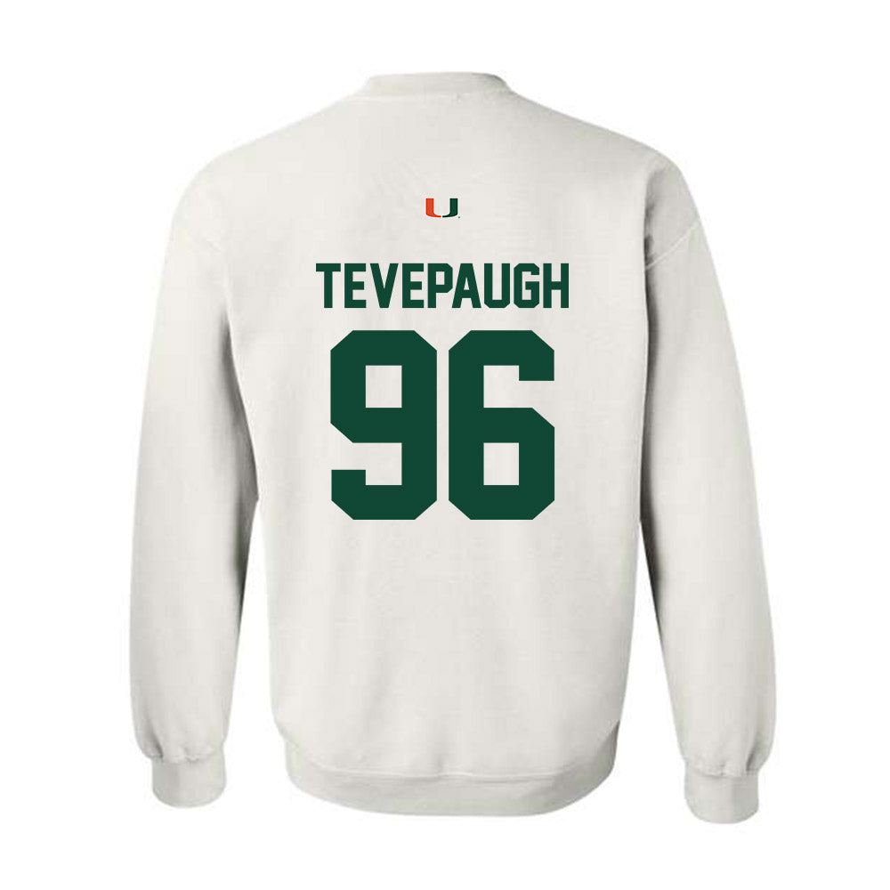 Miami - NCAA Football : Tucker Tevepaugh - Classic Shersey Crewneck Sweatshirt-1