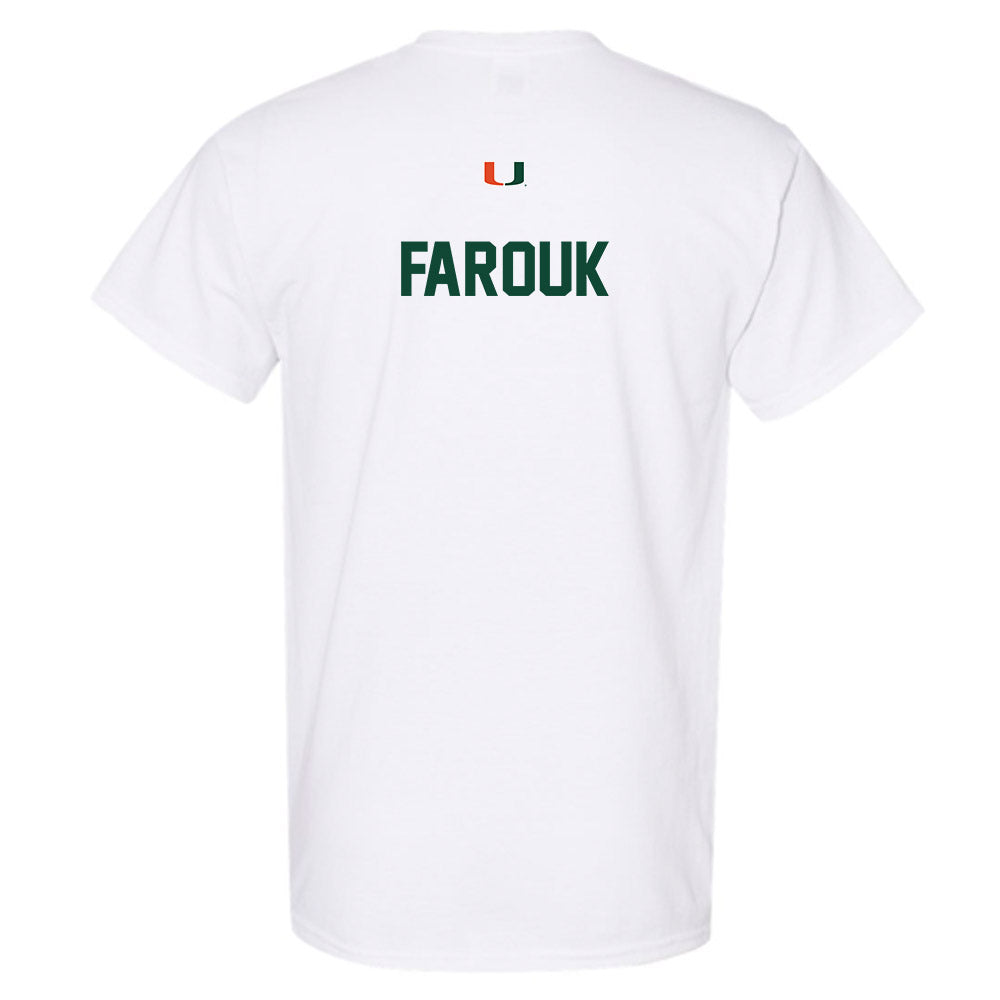Miami - NCAA Men's Swimming & Diving : Mohamed Farouk - Classic Shersey T-Shirt-1