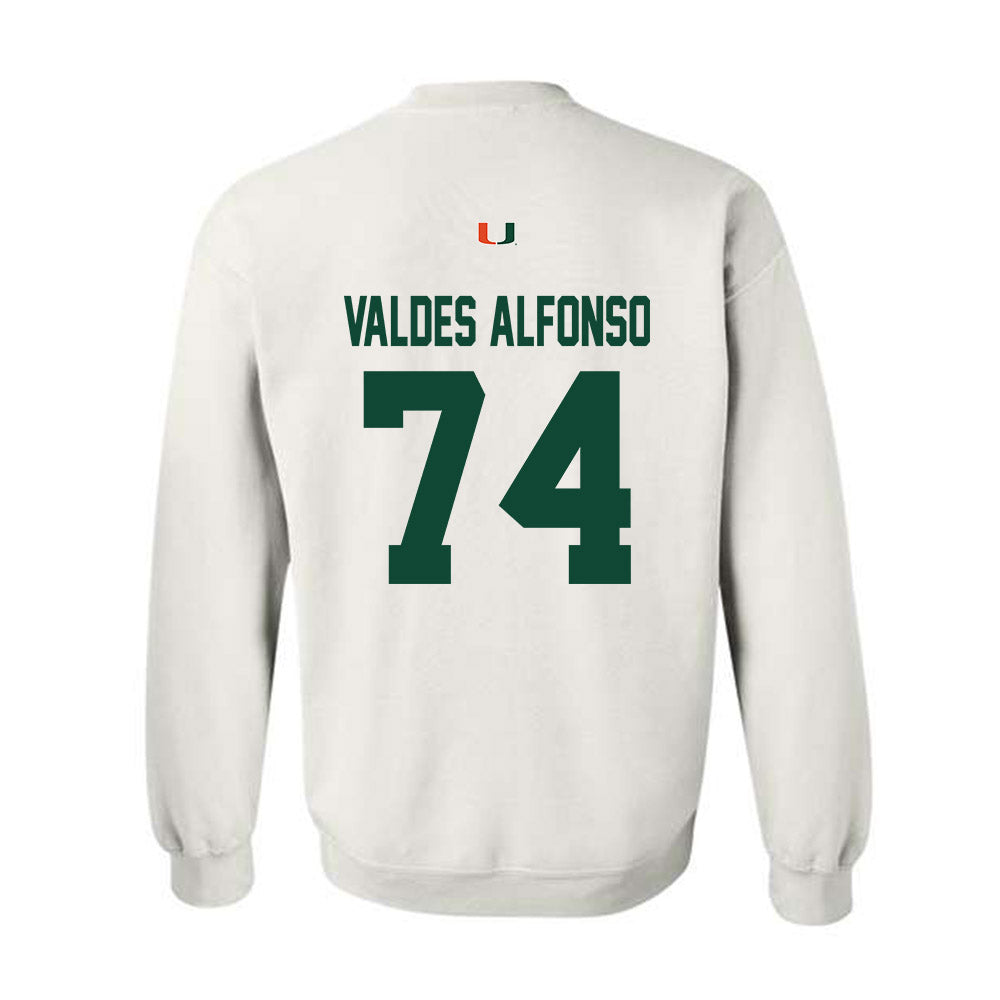 Miami - NCAA Football : Yerovi Valdes Alfonso - Classic Shersey Crewneck Sweatshirt-1