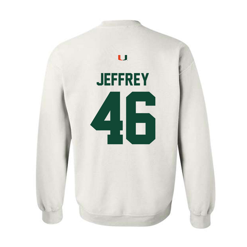 Miami - NCAA Baseball : Donavan Jeffrey - Classic Shersey Crewneck Sweatshirt-1