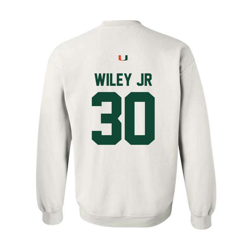 Miami - NCAA Football : Kellen Wiley Jr - Classic Shersey Crewneck Sweatshirt-1