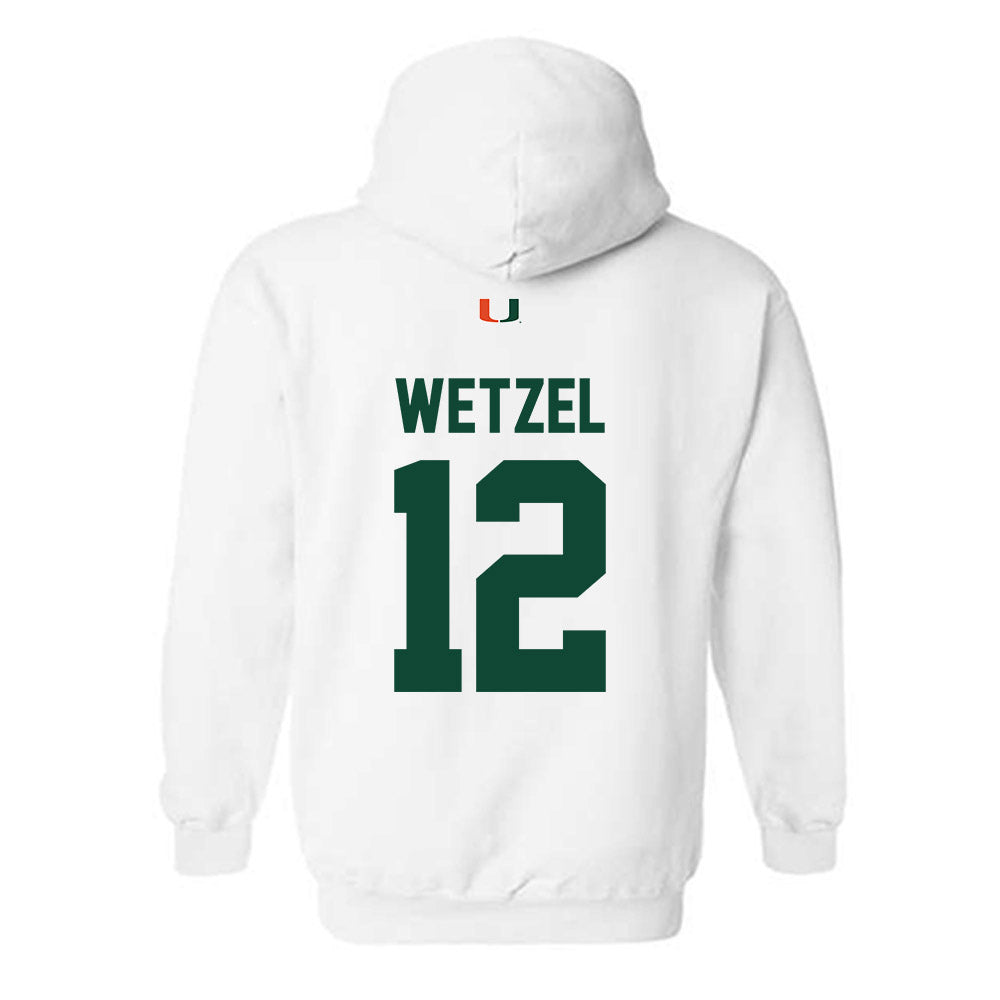 Miami - NCAA Women's Basketball : Natalie Wetzel - Classic Shersey Hooded Sweatshirt-1