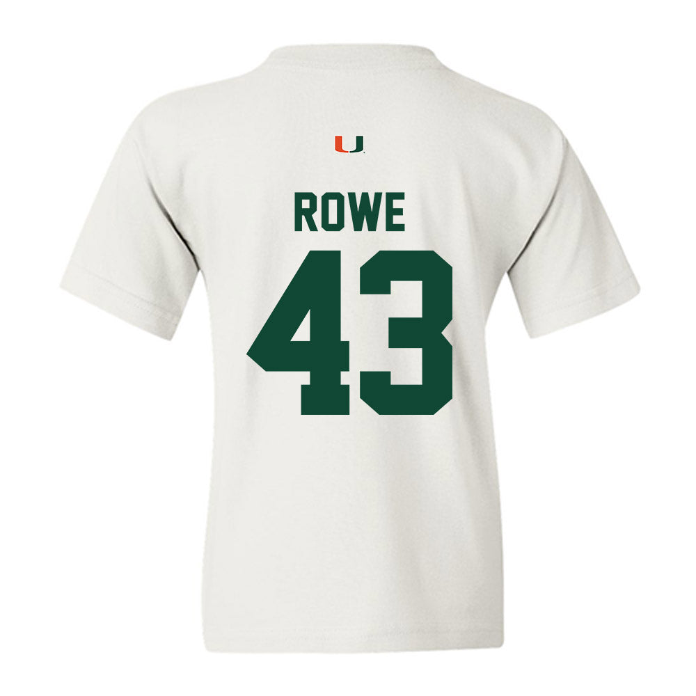 Miami - NCAA Football : Tyler Rowe - Classic Shersey Youth T-Shirt-1
