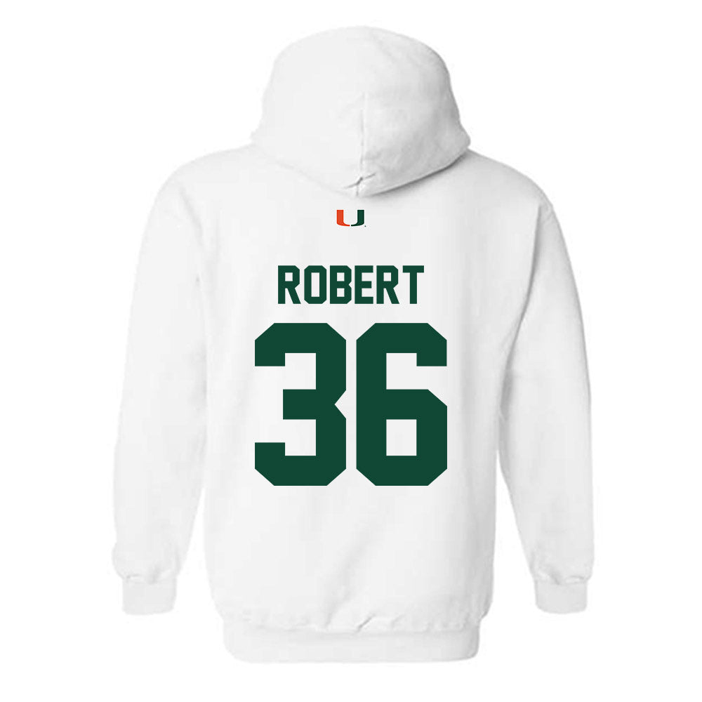 Miami - NCAA Baseball : Nick Robert - Classic Shersey Hooded Sweatshirt-1