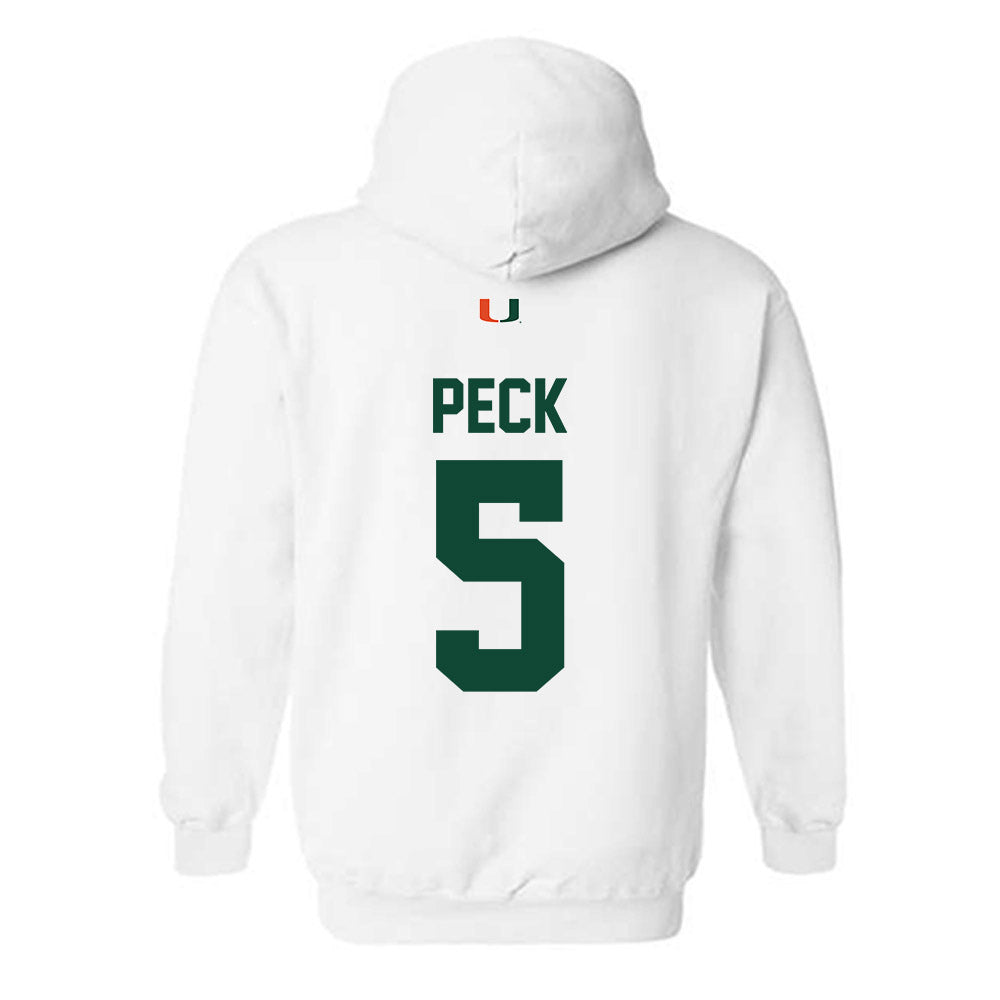 Miami - NCAA Women's Soccer : Amanda Peck - Classic Shersey Hooded Sweatshirt-1