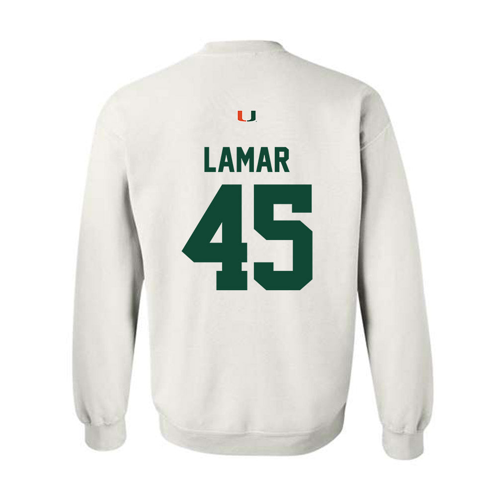 Miami - NCAA Football : Braylon Lamar - Classic Shersey Crewneck Sweatshirt-1