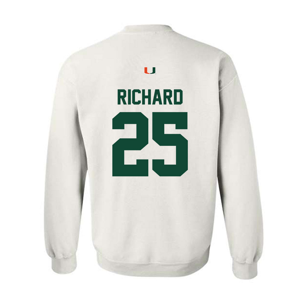 Miami - NCAA Football : Jadais Richard - Classic Shersey Crewneck Sweatshirt-1