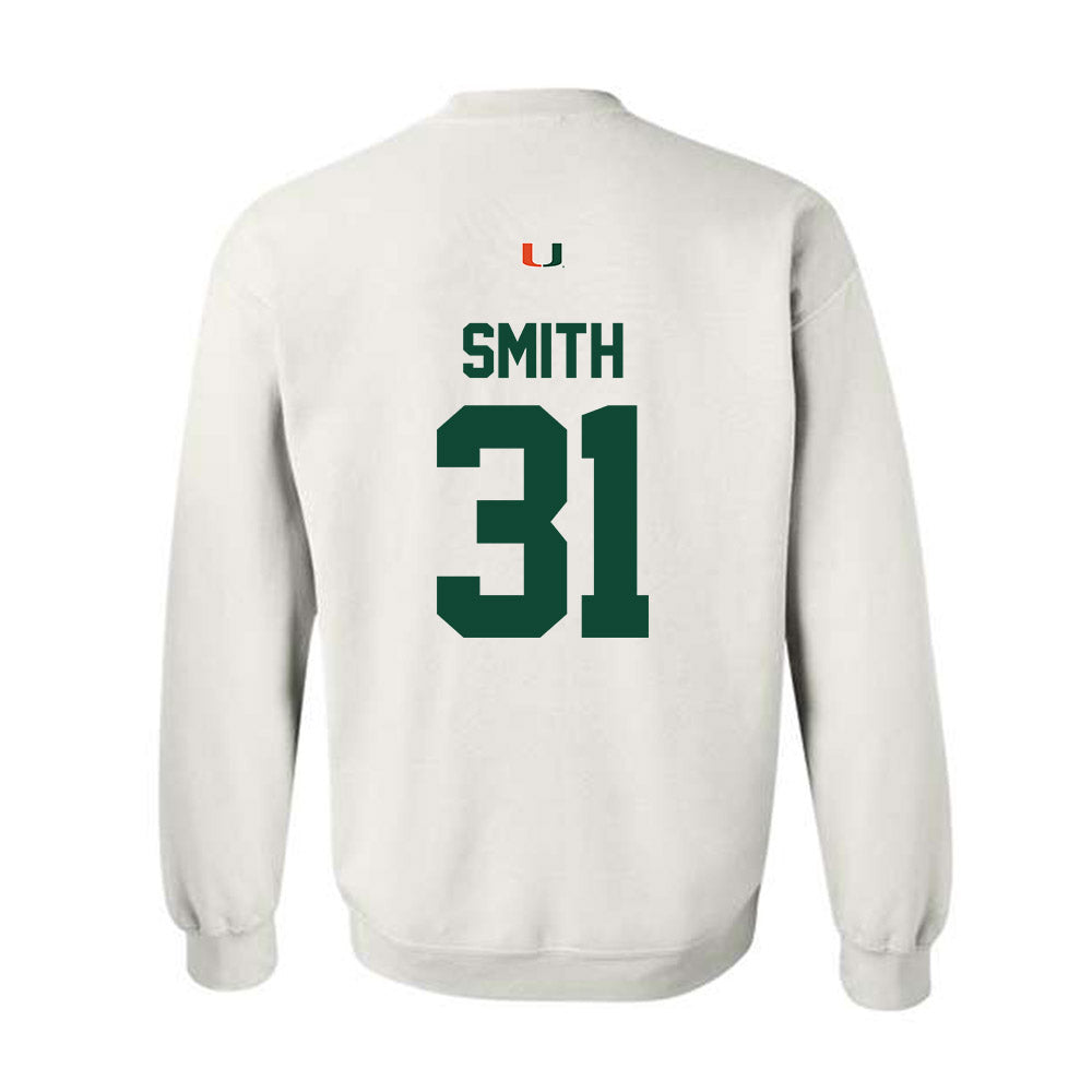 Miami - NCAA Baseball : Will Smith - Classic Shersey Crewneck Sweatshirt-1