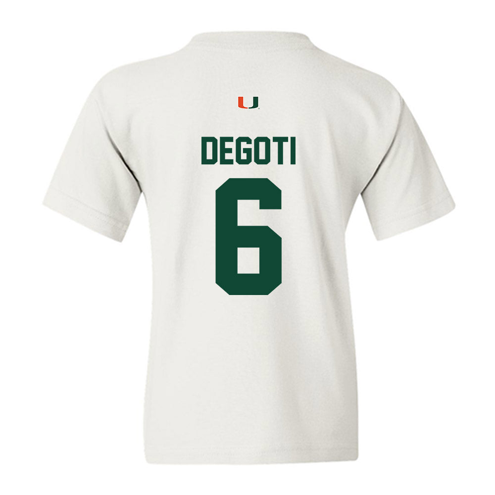 Miami - NCAA Baseball : Brandon DeGoti - Classic Shersey Youth T-Shirt-1