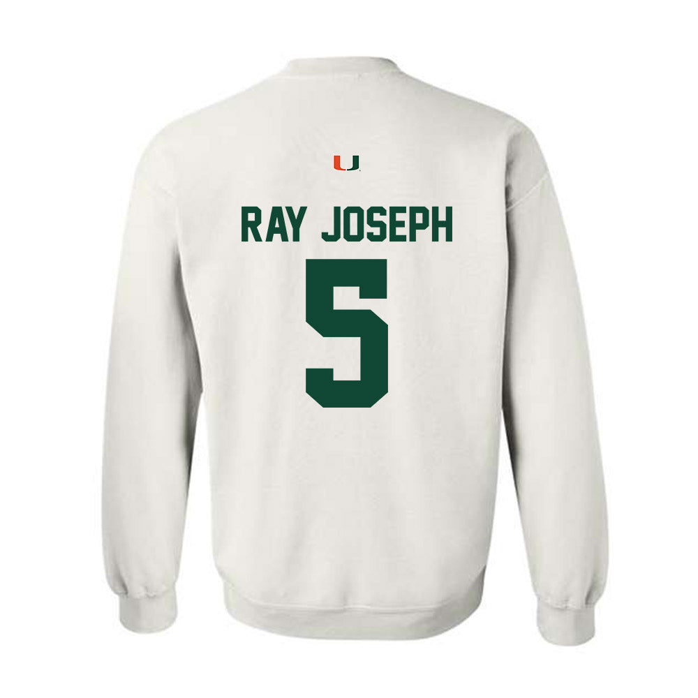 Miami - NCAA Football : Ray Ray Joseph - Classic Shersey Crewneck Sweatshirt-1