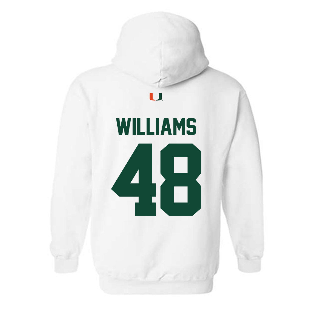 Miami - NCAA Football : Andres Williams - Classic Shersey Hooded Sweatshirt-1
