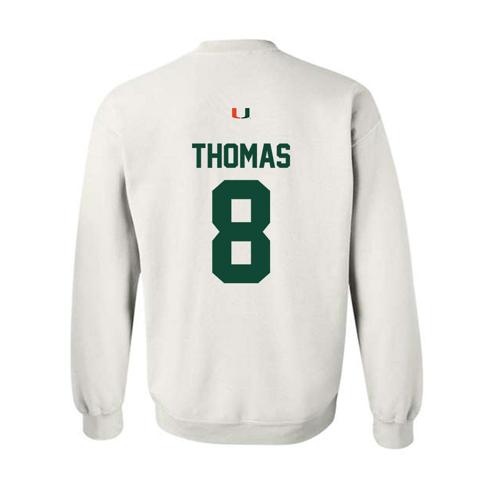 Miami - NCAA Football : Jakobe Thomas - Classic Shersey Crewneck Sweatshirt-1