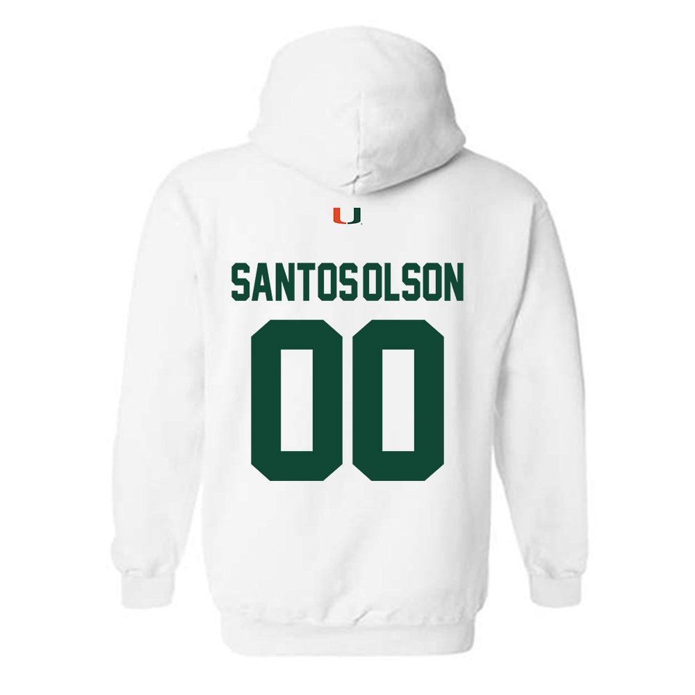 Miami - NCAA Baseball : Sebastian Santos-Olson - Classic Shersey Hooded Sweatshirt-1