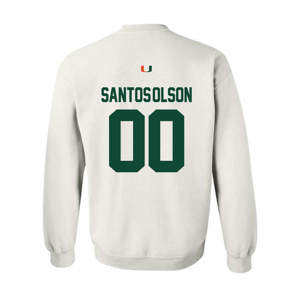 Miami - NCAA Baseball : Sebastian Santos-Olson - Classic Shersey Crewneck Sweatshirt-1