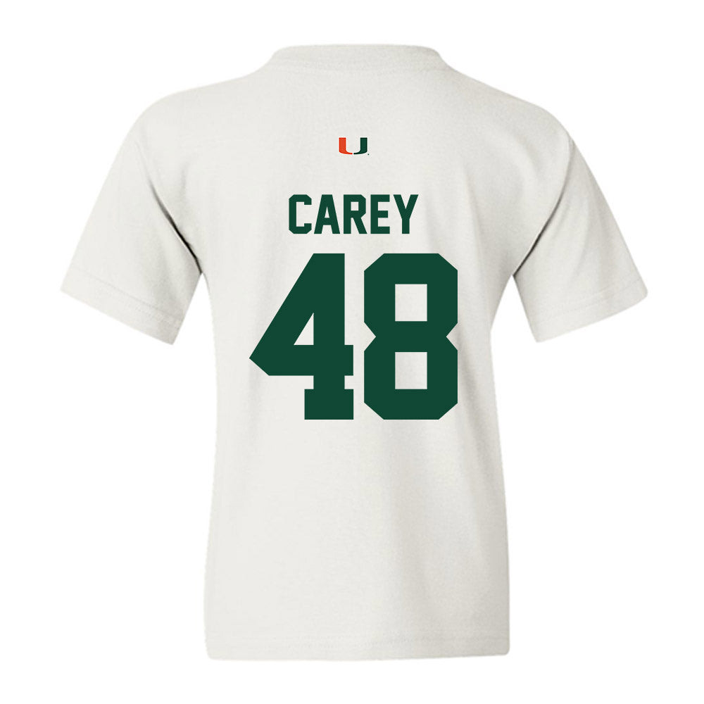 Miami - NCAA Women's Soccer : sage carey - Classic Shersey Youth T-Shirt-1
