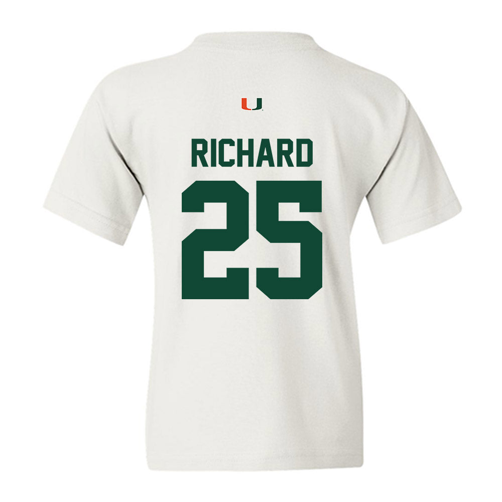 Miami - NCAA Football : Jadais Richard - Classic Shersey Youth T-Shirt-1