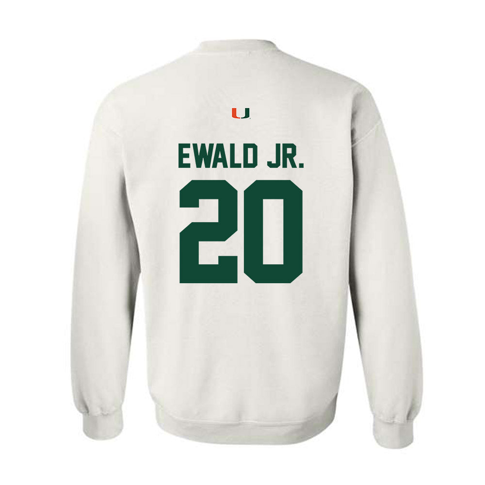 Miami - NCAA Football : Chris Ewald Jr. - Classic Shersey Crewneck Sweatshirt-1