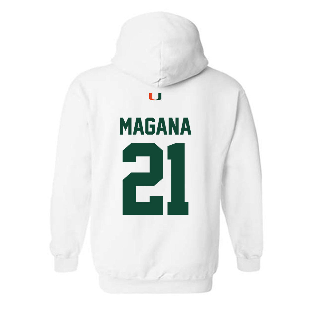Miami - NCAA Baseball : Mario Magana - Classic Shersey Hooded Sweatshirt-1