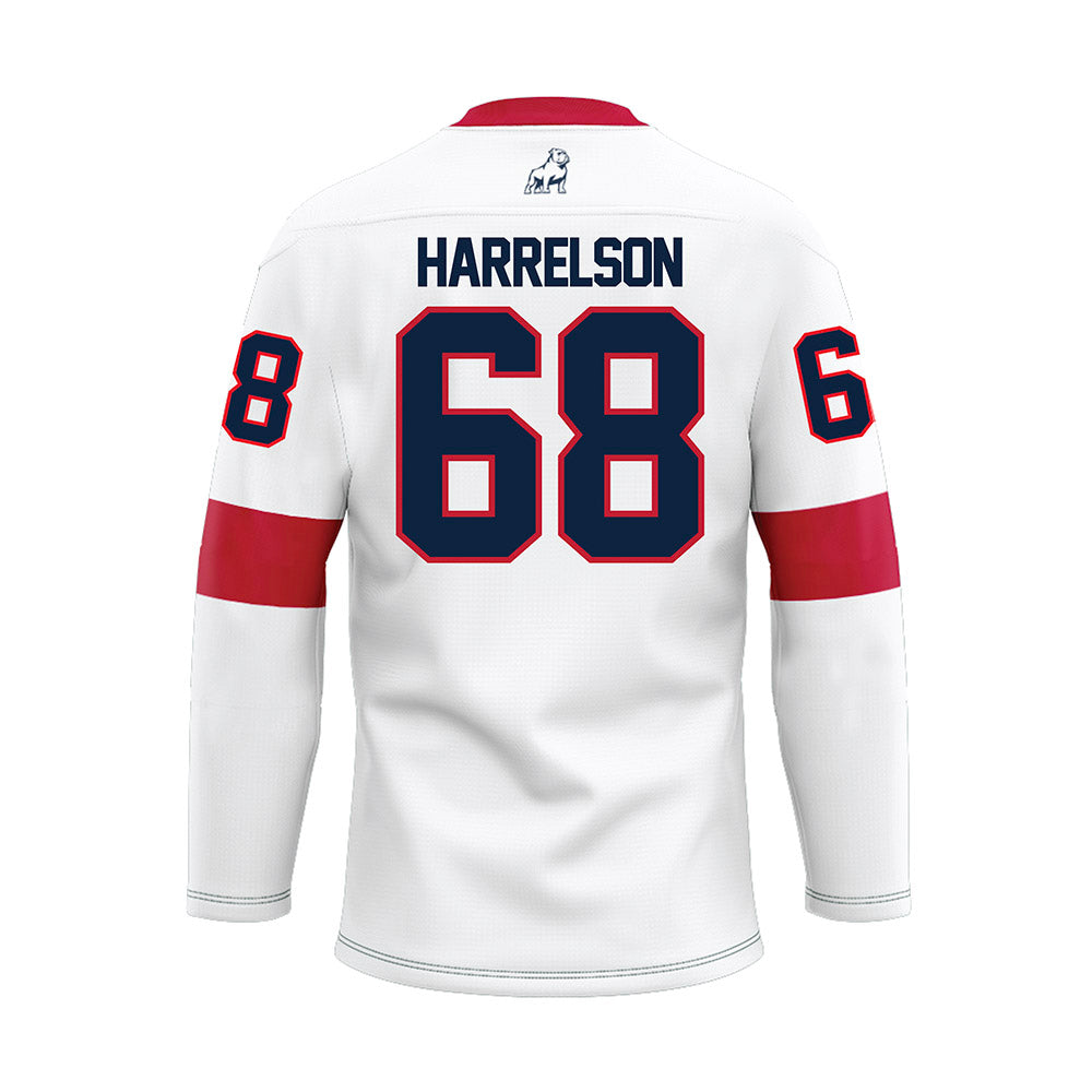 Samford - NCAA Football : Asher Harrelson - White Hockey Jersey-1