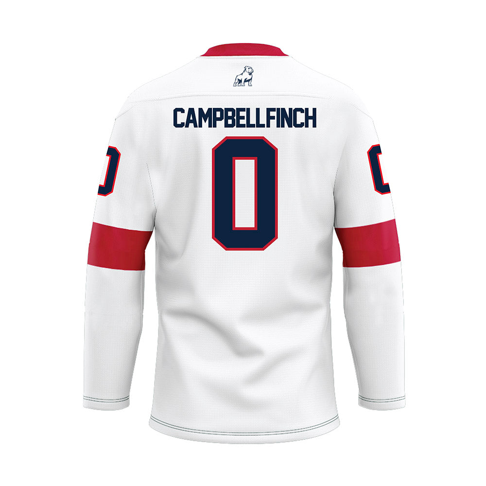 Samford - NCAA Men's Basketball : Isaiah Campbell-Finch - White Hockey Jersey-1