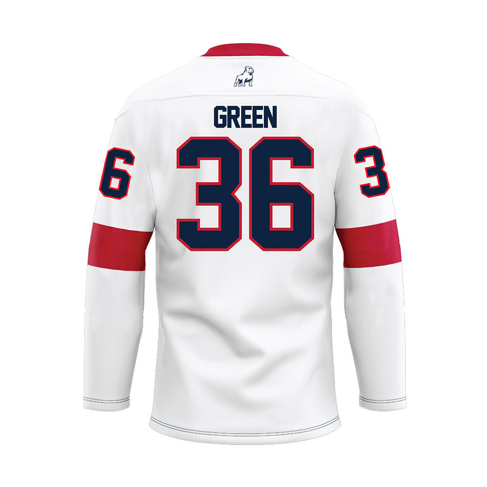 Samford - NCAA Football : Dayton Green - White Hockey Jersey