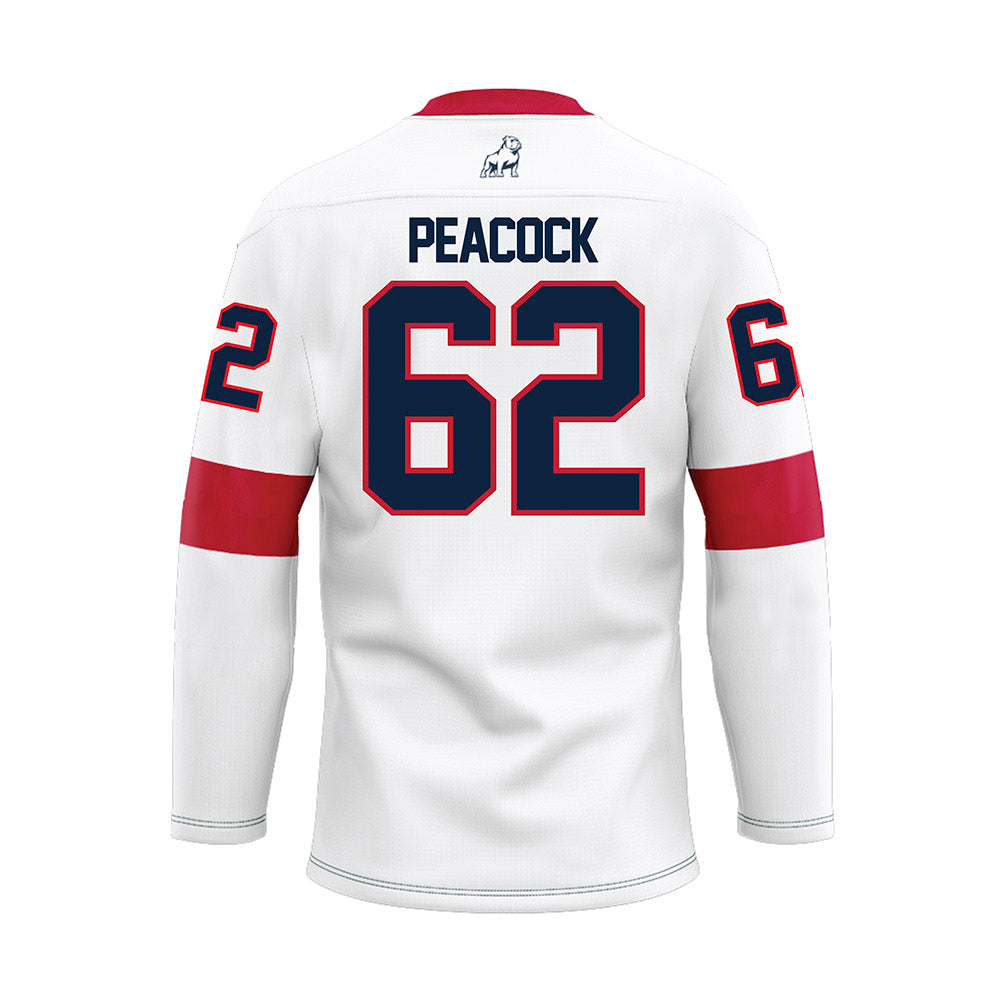 Samford - NCAA Football : Parker Peacock - White Hockey Jersey-1