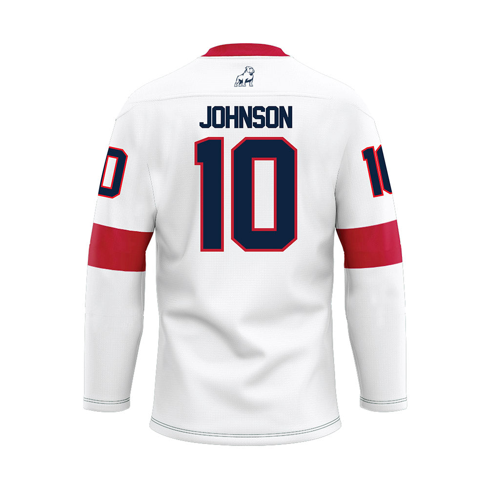 Samford - NCAA Football : Aj Johnson - White Hockey Jersey-1