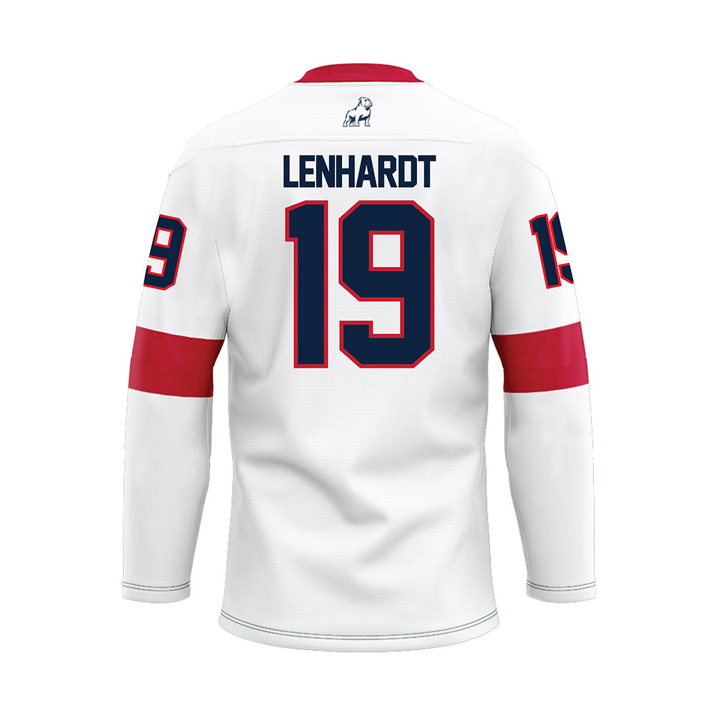 Samford - NCAA Football : Trey Lenhardt - White Hockey Jersey-1