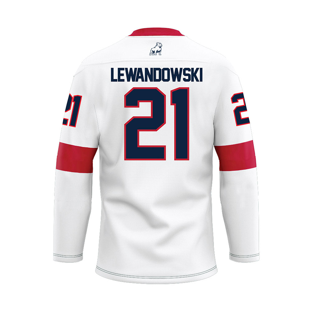 Samford - NCAA Women's Basketball : Kylee Lewandowski - White Hockey Jersey-1